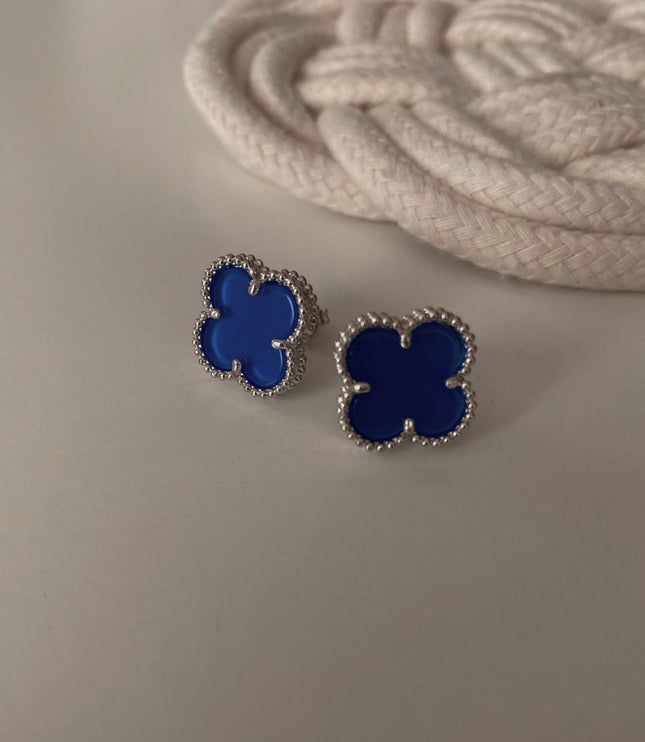 Clover Studs Silver