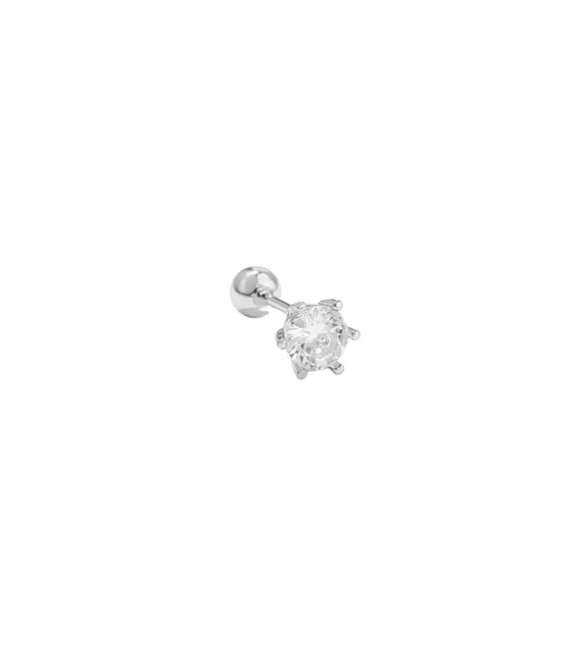 Dot piercing 4 mm Silver