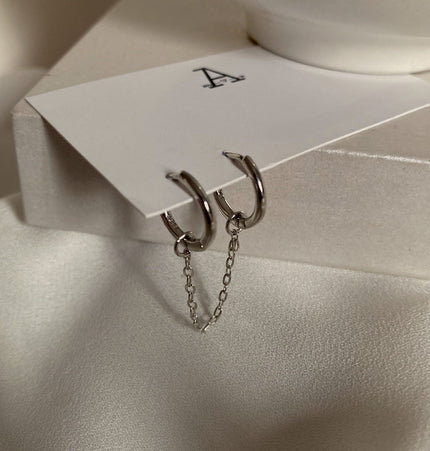 Chain Basic hoops - Silver
