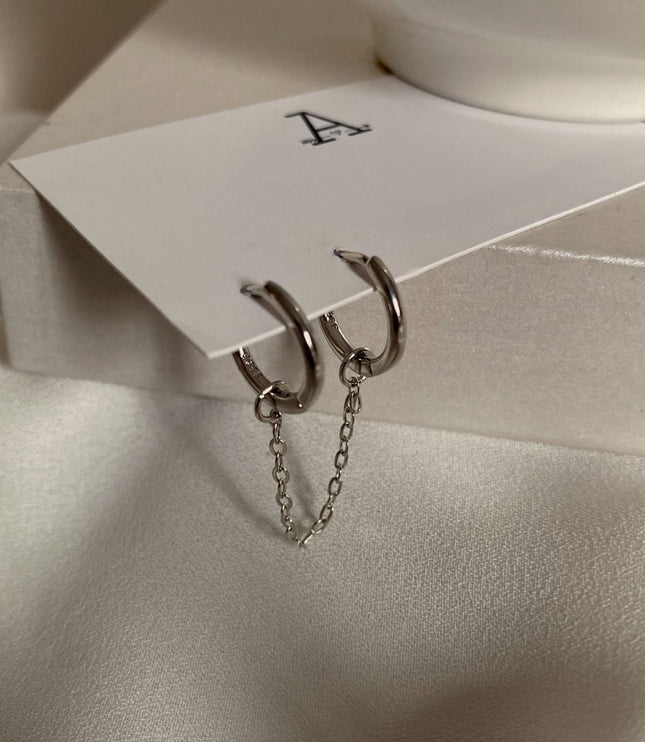 Chain Basic hoops - Silver