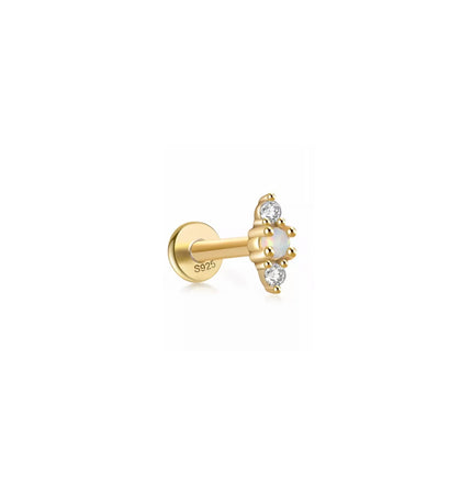 Lilly piercing - flat opal