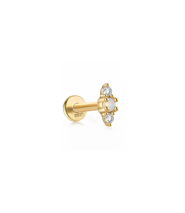 Lilly piercing - flat opal