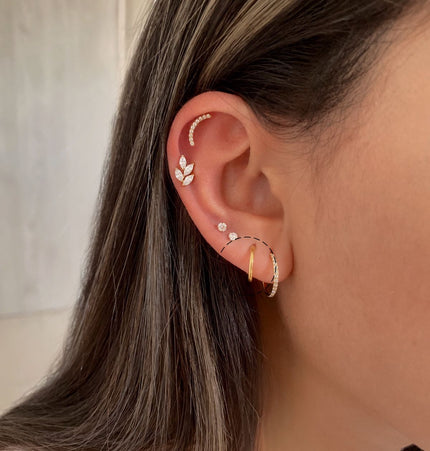 Titanio hoop piercing - Gold