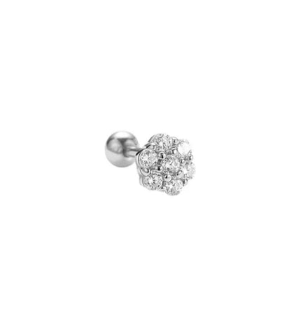 Flower piercing Silver