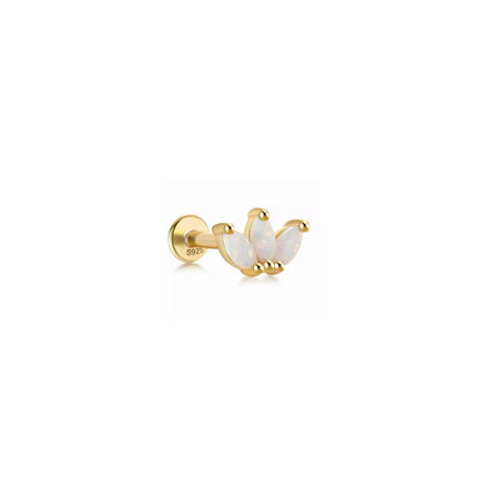 Kianna piercing - flat opal