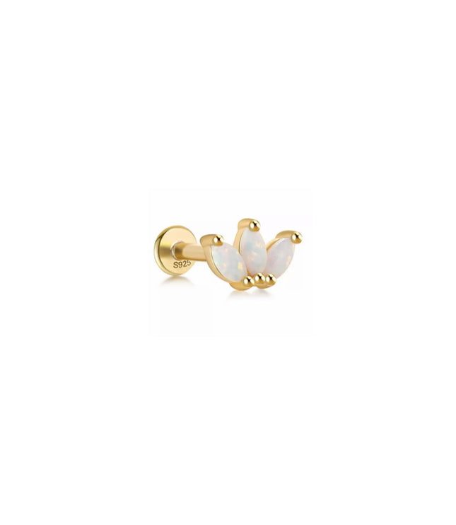 Kianna piercing - flat opal