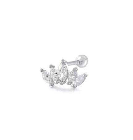 Crown piercing Silver - Clear