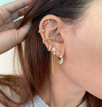 Leaf Piercing - Gold