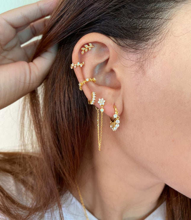 Leaf Piercing - Gold