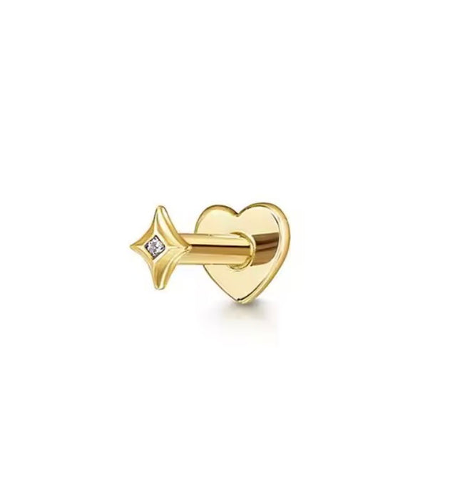 Tiny Shine Star Flat Piercing