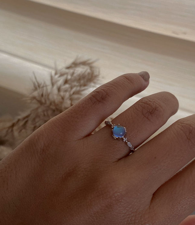 Anillo Promesa Piedra Lunar