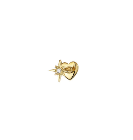 Reversible North Star Piercing - Gold