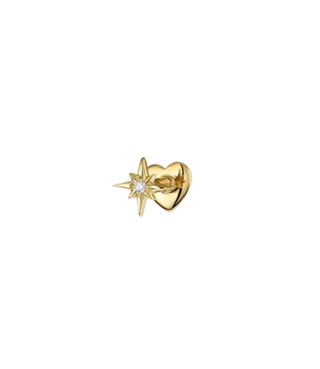 Reversible North Star Piercing - Gold