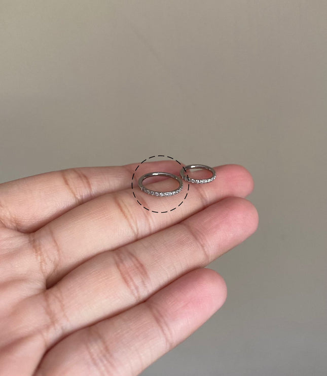 Titanio Shiny hoop piercing - Silver