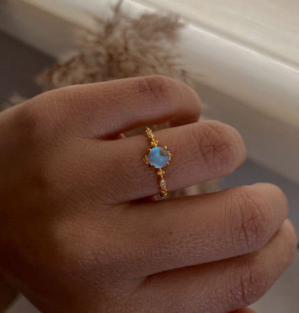 Anillo Promesa Piedra Lunar