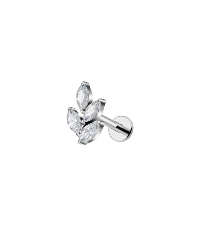 Titanio Leaf piercing - Silver