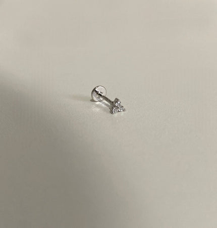 Piercing Trío mini - flat Silver