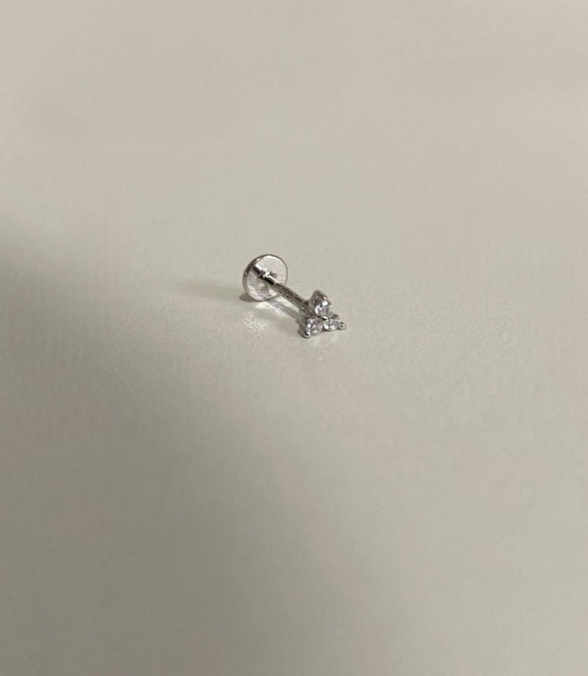 Piercing Trío mini - flat Silver