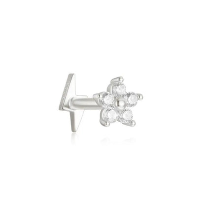 Reversible Flower Piercing - Silver