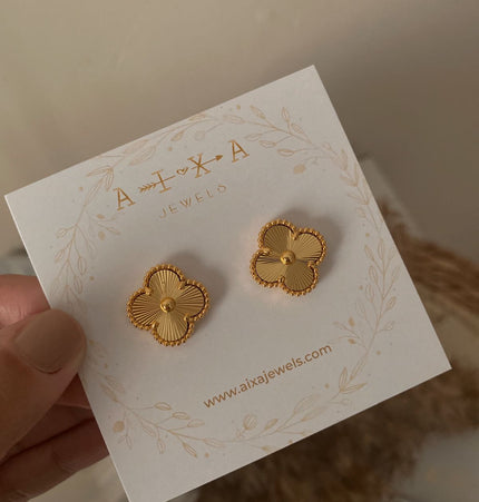 Clover Studs Gold