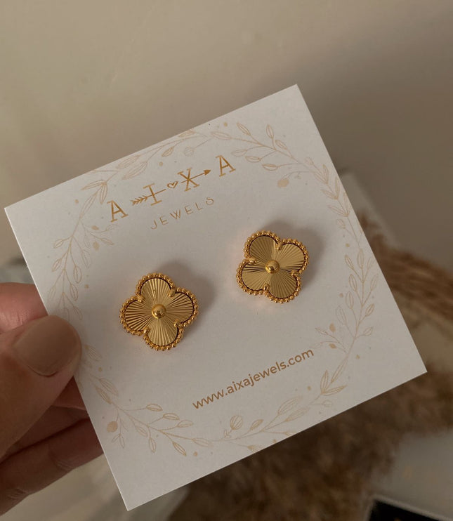 Clover Studs Gold