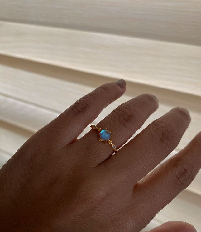 Anillo Promesa Piedra Lunar