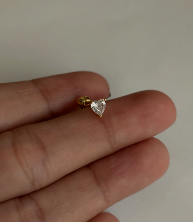 Crystal Heart Piercing
