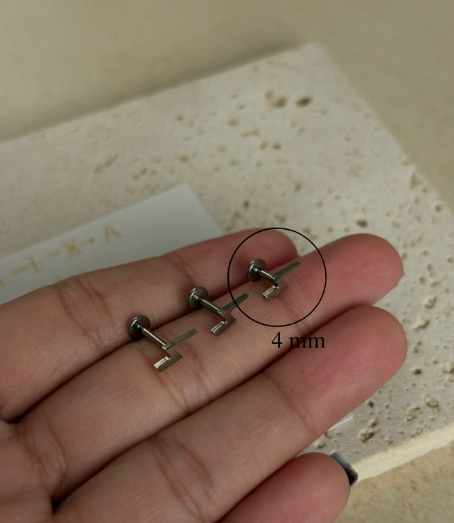 Piercing Rayo Titanio - Silver