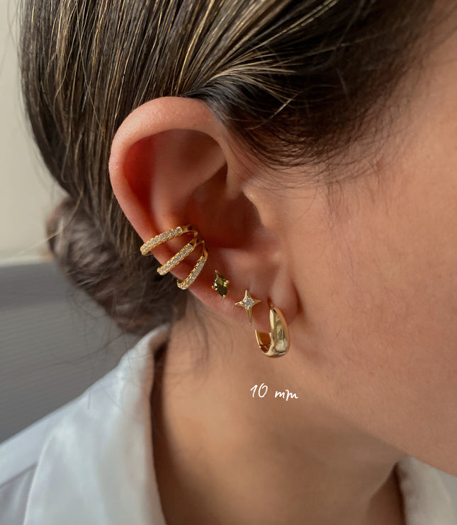 Rubiela hoops Gold