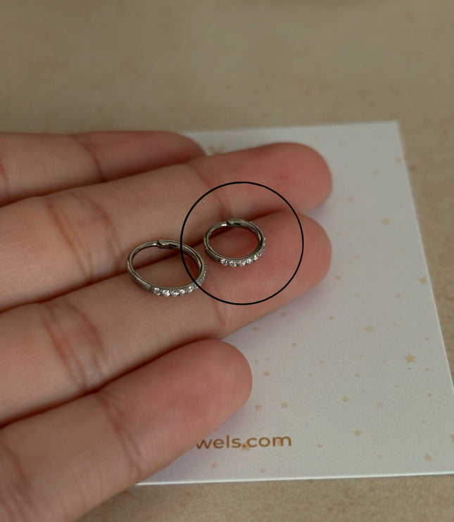 Shiny Hoop Titanio - Silver