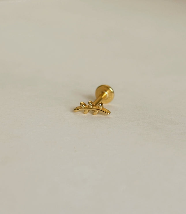Tiny Leaf Flat Piercing