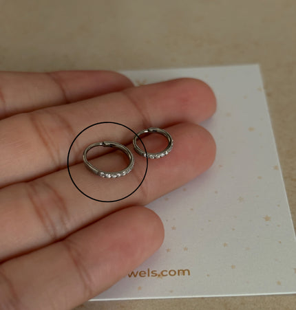 Shiny Hoop Titanio - Silver