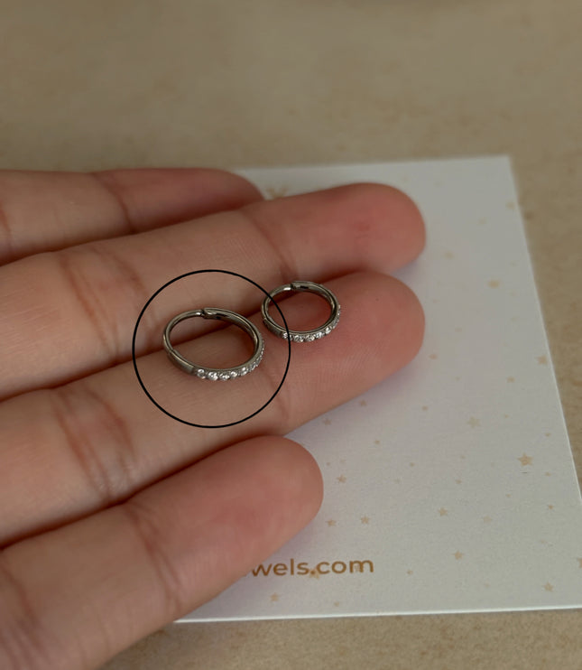 Shiny Hoop Titanio - Silver