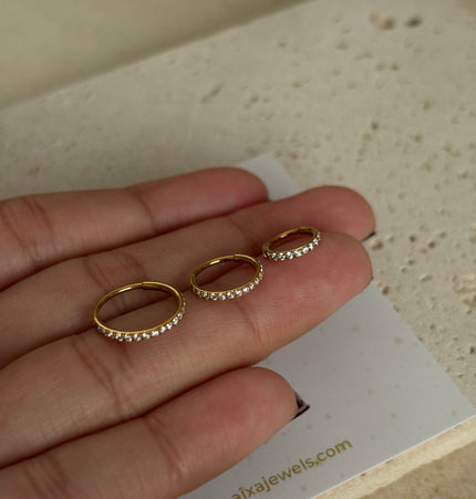 Shiny Hoop Titanio - Gold