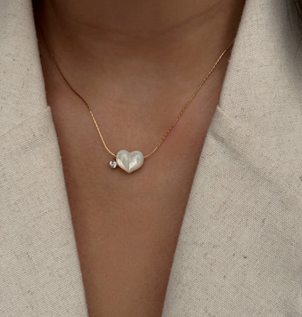 Collar corazón Nácar