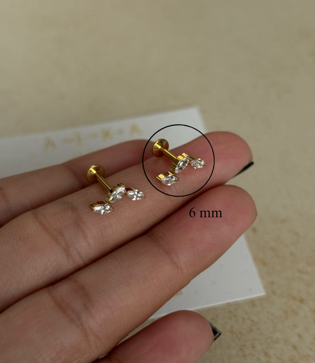 Naila Piercing titanio - Gold