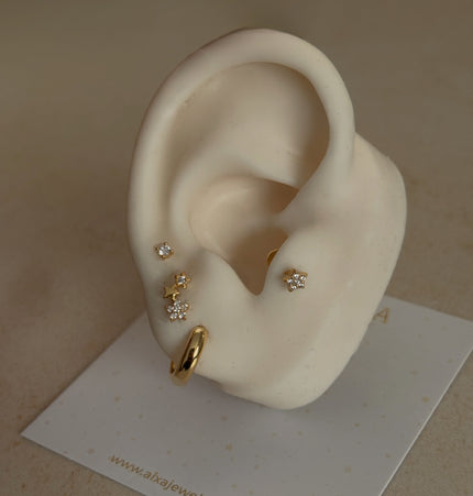 Star flat piercing Gold
