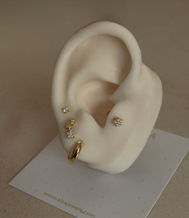 Star flat piercing Gold