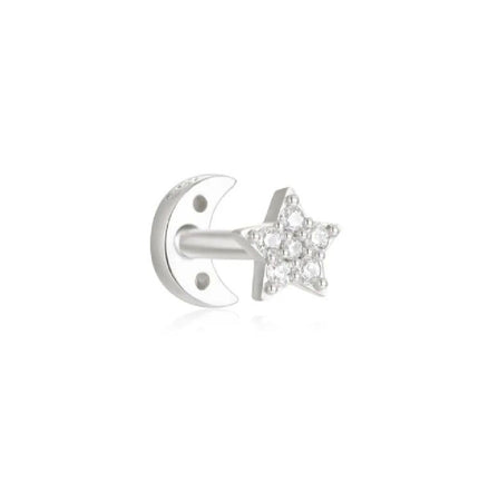 Reversible StarMoon Piercing - Gold