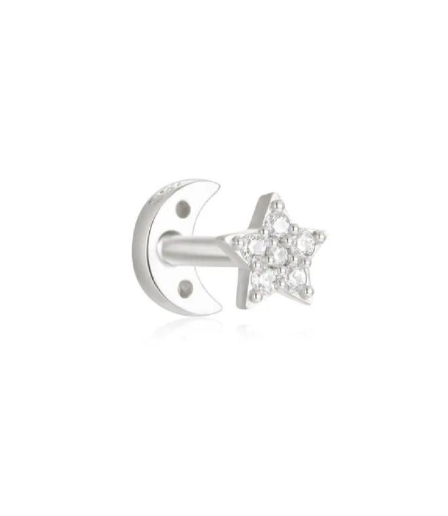 Reversible StarMoon Piercing - Gold