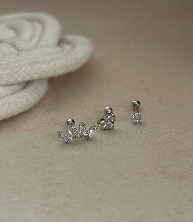 Pack Trío Piercing Silver