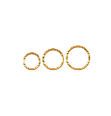 Titanio hoop piercing - Gold