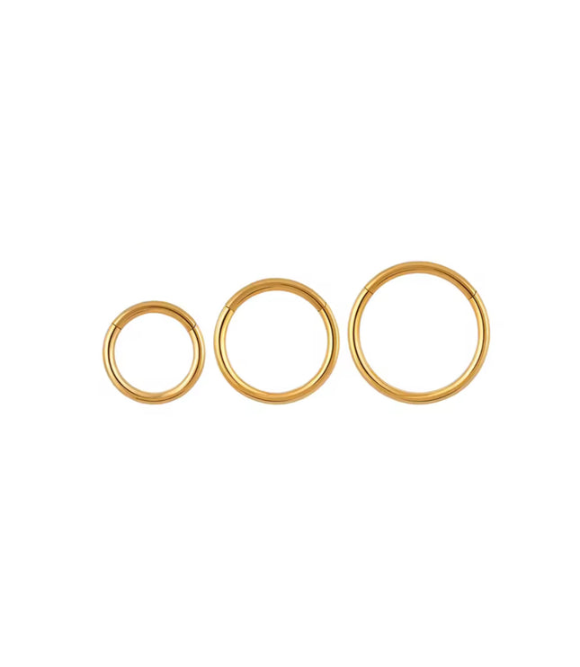 Titanio hoop piercing - Gold