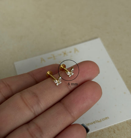 Piercing de Mariposa Titanio - Gold