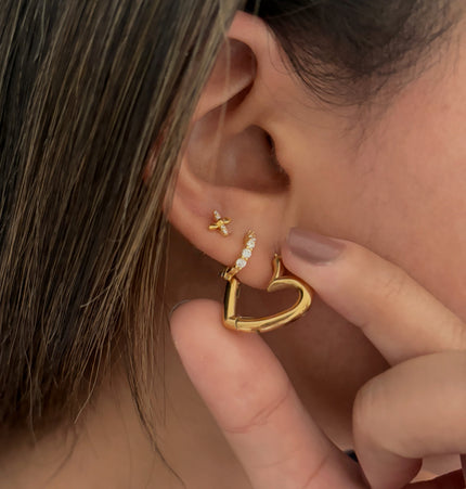 Mini hoops de corazón