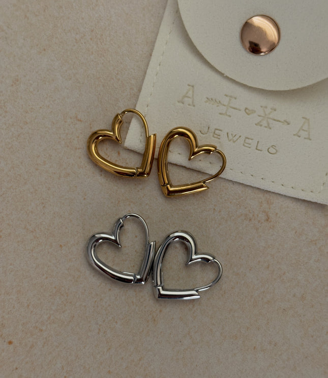 Mini hoops de corazón