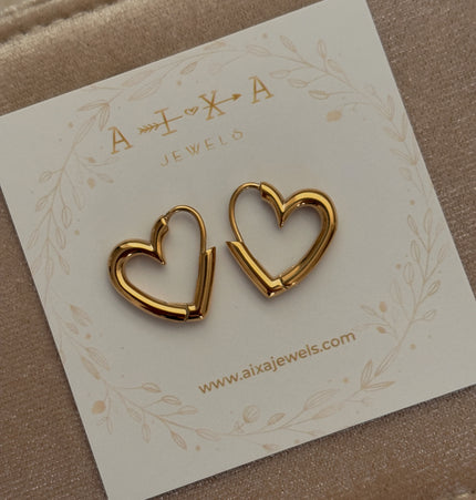 Mini hoops de corazón