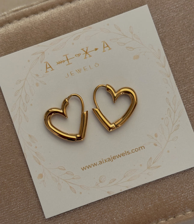 Mini hoops de corazón