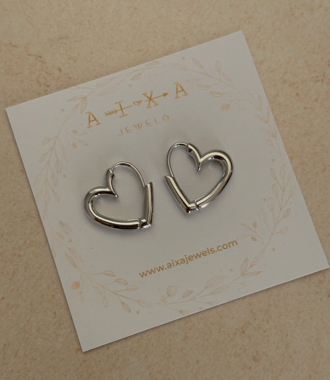 Mini hoops de corazón