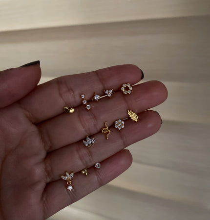 Trío liso Piercing - Gold